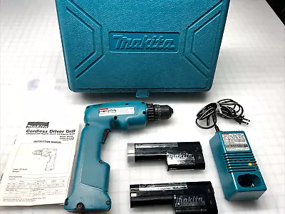 Makita Cordless Drill 1210 6011D 12V 3/8  Drive Batteries DC1290A Charger & Case • $13.50