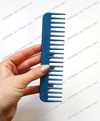 Blue Detangling Wide Tooth Hair Comb Extension Detangling Dipping Wet Afro Comb • £2.29
