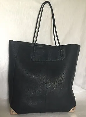 Large ALEXANDER WANG Black Leather Tote/Shoulder Bag / Handbag • $269