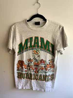 Miami Hurricanes Vintage 90's Looney Tunes Changes Single Stitch T Shirt M USA • $25