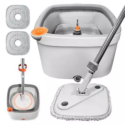 Spin Mop And Bucket System Includes Spin Mop Dual Compartment Mop Bucket • $22.99