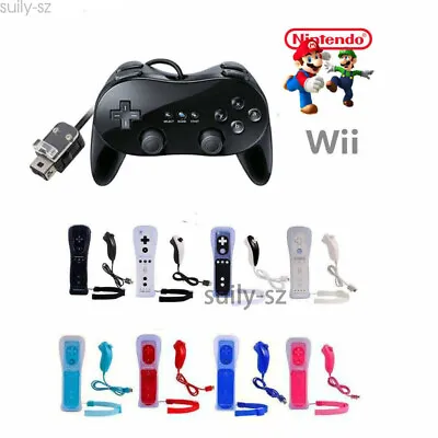 For Nintendo Wii /Wii U Wii Remote Nunchuck Controller Classic Pro Controller • $6.47