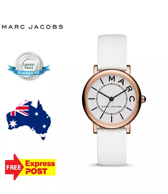 New Marc Jacobs Roxy Mj1561 Rose Gold/white/leather Womens Quartz Watch • $249.99