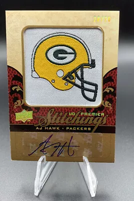 AJ Hawk 2008 UD Premier Stitchings Auto /20 Ohio State Packers Pat McAfee READ • $39.99