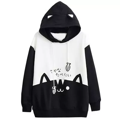 Cat Kawaii Hoodie Lolita Junior Cute Ear Hoody Pullover Student Girls Spring • $92.16