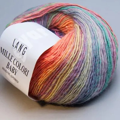 $7.69 • Buy Lang Yarns Mille Colori Baby 153 - Ll 623 5/12ft/1.8oz - Needle Thickness 3