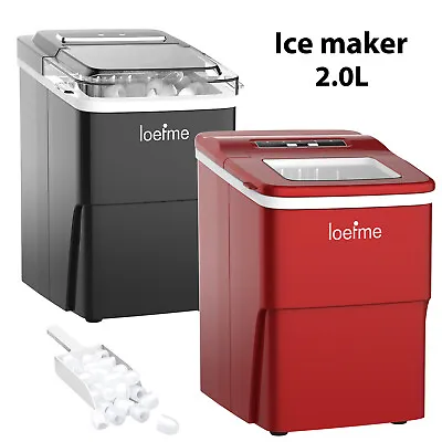 LOEFME 2L Ice Maker Machine Mini Countertop Home Fast Ice Cube Maker Portable • £75.99