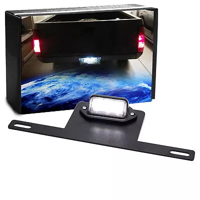 Steel License Plate Backet Holder W/ White LED Tag Light For Truck RV Trailer • $16.19