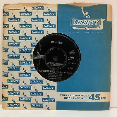 £9.80 • Buy Jan & Dean Norwegian Wood 7  Liberty LIB10225 1966 Single Vinyl Record 45 EX+