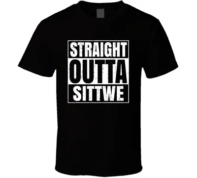 Straight Outta Sittwe Myanmar Compton Parody Grunge City T Shirt • $14.99