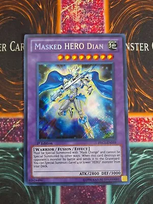 Yu-Gi-Oh! TCG Masked HERO Dian PRC1-EN019 Secret Rare 1st Edition Near Mint • $13.50