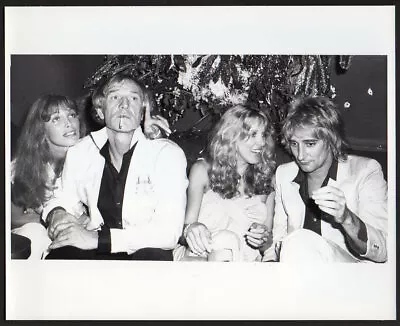 Rock Star ROD STEWART Actor RICHARD HARRIS At NYC Disco Xenon 1979 PRESS PHOTO • $24.95