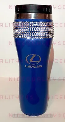 Lexus Stainless Thermal Bling Mug Tumbler Cup Travel 14oz W Swarovski Crystals • $34.99