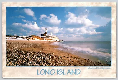 Postcard Montauk Point Lighthouse Long Island New York • $4.99