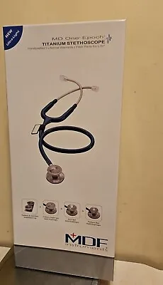 MDF MD One Epoch-Titanium-Dual Head Stethoscope-Red-Lifetime Free Parts&Warranty • $40