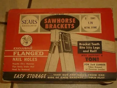 Vintage Sears SawHorse Brackets 1 Pair #92887 In Original Packaging USED • $50