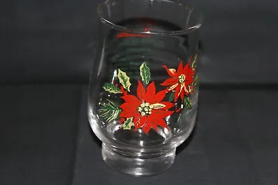 $11.08 • Buy Brockway Vintage Flower Of The Month Tumbler Glass, DECEMBER - Poinsettia, 14oz.
