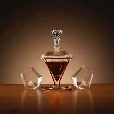 Diamond Decanter With Stand And Glasses - Tumblers By Ingenious • £36