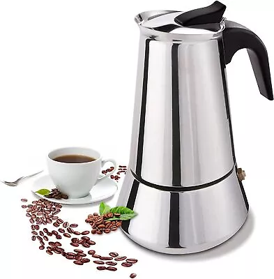 12 Cup Stovetop Coffee Maker Stainless Steel Mocha Espresso Coffee Maker P9G3 • $21.61