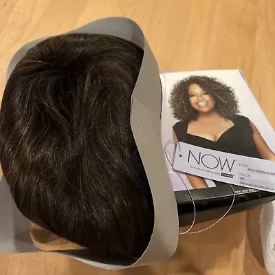 $49.99 • Buy New Now Luxhair Wig Feathered Pixie 8R Medium Golden Brown Sherri Shepherd