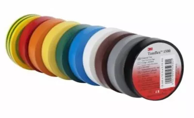 3M TEMFLEX 1500 Assorted Electrical Insulation Tape 19mm × 25m × 0.15mm • £1.99
