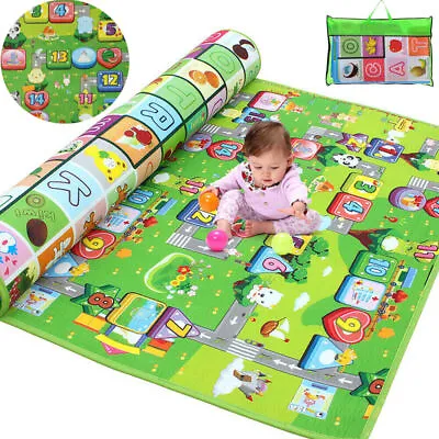 2M Large Play Mat 2 Sided Baby Kids Crawling Educational Soft Foam Game Carpet • £12.95