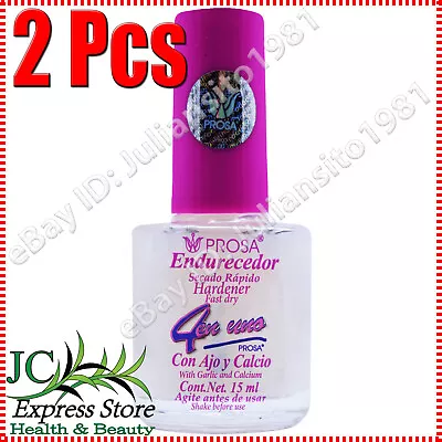 2 Pcs Nail Hardener 4 In 1 Garlic Calcium Fast Dry Endurecedor De UÑas 4 En Un 1 • $14.99