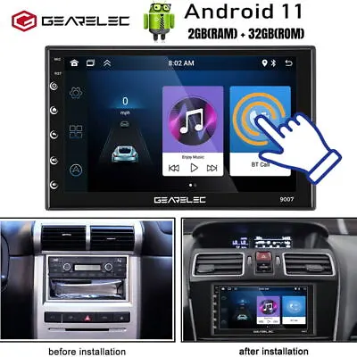 7  Touch Screen Double 2Din Car Stereo Radio Android 11 GPS Navi WIFI Bluetooth • $49.99