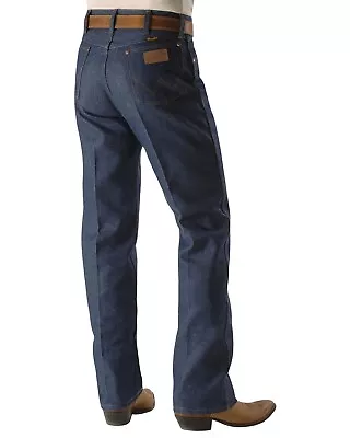 Wrangler Men's 13MWZ Dark Wash High Rise Rigid Cowboy Cut Straight Jeans Indigo • $32.94