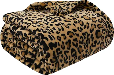 Throw Blanket Fleece Soft Velvet Cheetah Print - 30 Colors - Couch Sofa Or Bed • $26.99