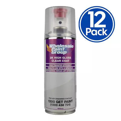 SPRAYMAX Automotive 2K Component High Gloss Clear Coat 400ml X 12 Pack • $649.99