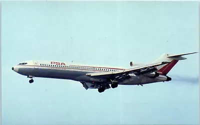 Pacific Southwest Airlines Boeing 727 Airplane In Flight Postcard • $4.95