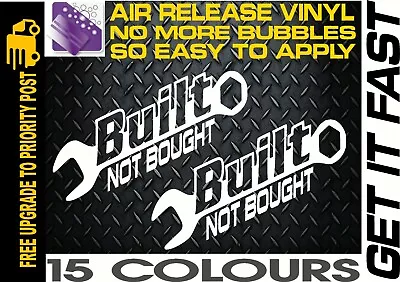 $6.90 • Buy 2x Funny Built Not Bought Car Sticker Decal For JDM Drift Hoon Illest Turbo 4x4
