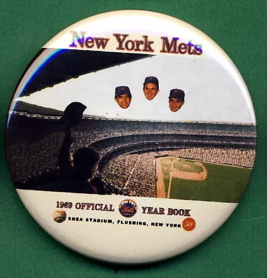 1969 STYLE  N.Y. METS W/S Yearbook  RP *PIN* Shea World Series Champions • $4.37