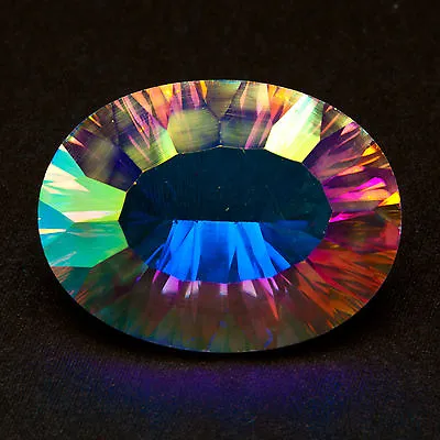 Brilliant Opal MYSTIC QUARTZ 18x13mm OVAL Faceted GEMSTONE ~ 10.5 Carats! • $5.65