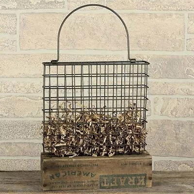 Large Wall Pocket Decorating Basket Weave Vintage Openwork Metal Mcm Gold Patina • $17.71