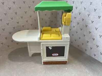 Vintage Little Tikes Dollhouse Accessory PARTY KITCHEN W/ Phone Oven Clock Green • $14.99