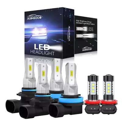 For Mazda 3 Sport 2010-2016 6X LED Headlight High Low + Fog Light Bulbs White • $43.99