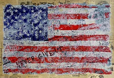 MR BRAINWASH Never Give Up  Freedom  Unique Mixed Media Original HAND SIGNED 1/1 • $7625