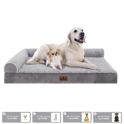 Super Soft Jumbo Orthopedic Dog Bed Memory Foam L-Shape Dog Beds Pet Mattress • $29.99