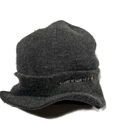 Carhartt Hat Beanie Gray Brim Visor Bill A164 CLH USA • $24.99