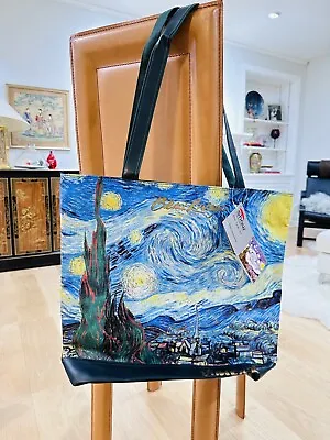 Vincent Van Gogh Starry Night Tote Shopping Bag Fine Art Print • $31