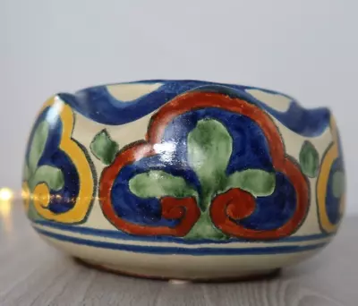 Mexican Talavera Pottery Bowl Dish Serving Folk Art Signed Alba • $24.99