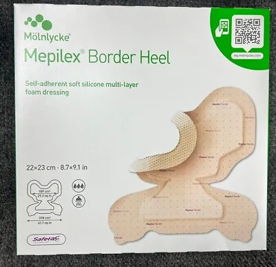 Mepilex Border Heel Dressing 22 X 23 Cm / 8.7 X 9.1     10 In Box Brand NEW • $64.99