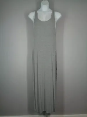 Fabletics Gray Racerback Maxi Tank Dress Size Medium • $20.97