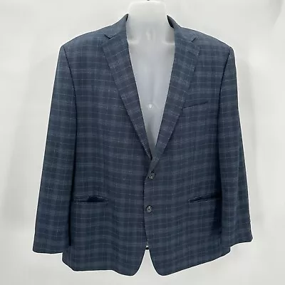 Lauren Ralph Lauren Blazer Mens 48R Blue Plaid Sport Coat 2 Button Paisley Lined • $54.95