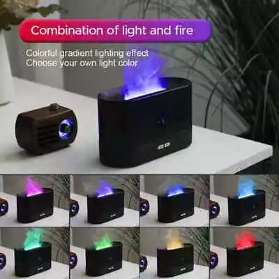 LED Flame Lamp Aroma Diffuser: Cool Mist Maker & Humidifier. • $26.50