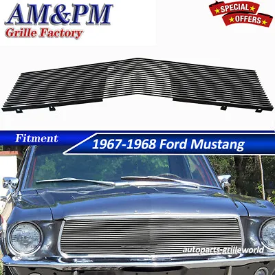 Fits 1967-68 Ford Mustang Billet Grille Upper Grill Horizontal Insert Chrome • $88.89