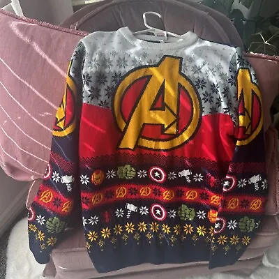 Marvel Comics Christmas Sweater Size Large Barely Worn • $28