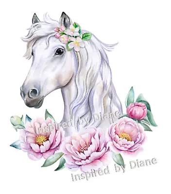 £4.99 • Buy  Furniture & Wall Sticker /Clear Stickers /Cut & Stick / Horse Flowers Chic 731